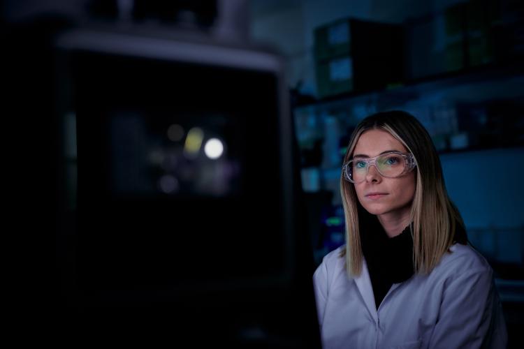 Scientist at a computer