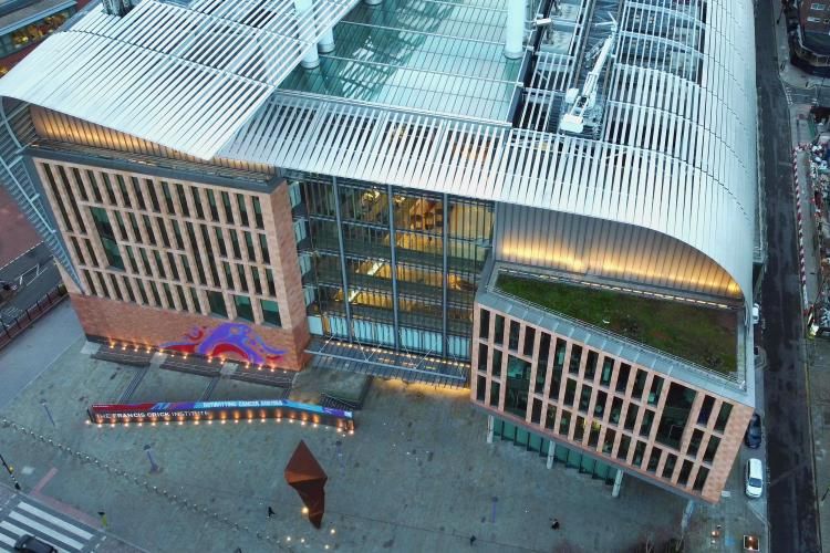 The Francis Crick Institute in London aerial shot