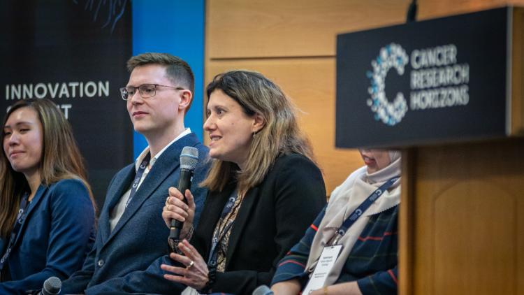 Annelise Soulier speaking on a panel at the 2024 Innovation Summit