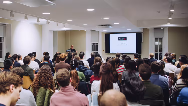 A group of researchers attend a session as part of our entrepreneurial programmes