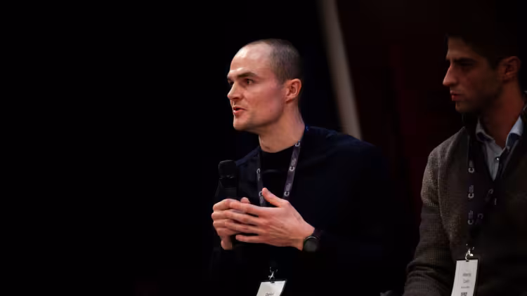 Dan Lucy speaking at Cancer Research Horizons' 2025 Innovation Summit
