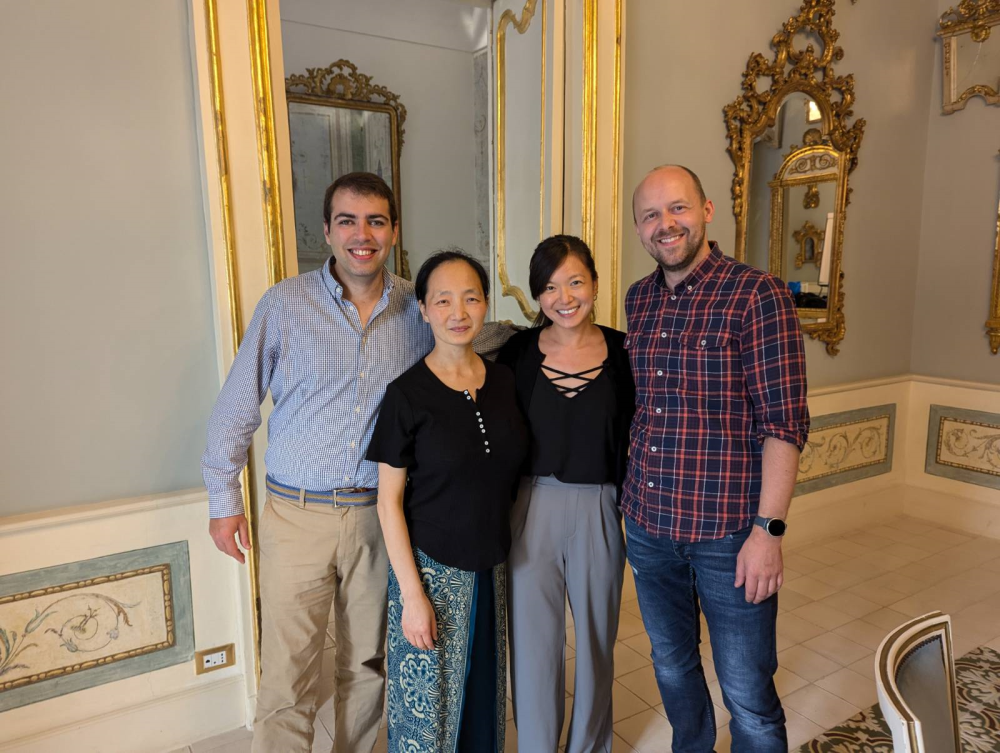 Isidro Cortés-Ciriano, Lei Clifton, Joy Shih and Kevin Myant at the Eureka Institute's International Certificate Course in Translational Medicine